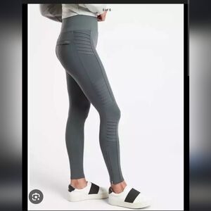 Athleta Delancey Moto Tight in Dark Gray